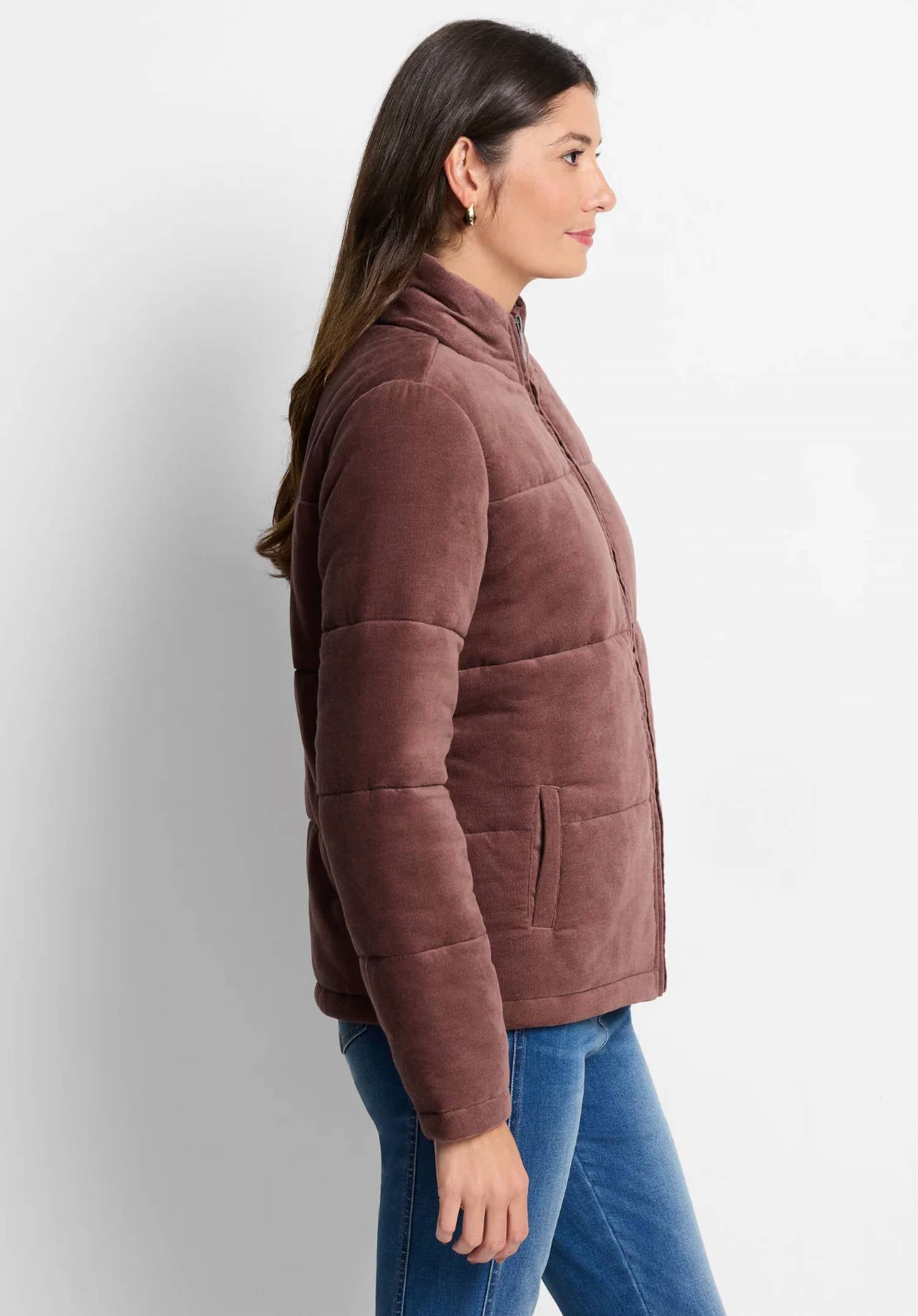Nic + Zoe - Velvet Puffer Jacket