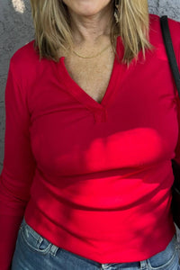 Michael Stars - Salem Mixed Placket Henley Top