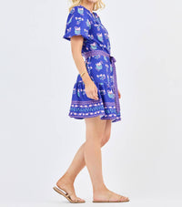Mary Square Addison Petal Dress in keepsake blue - women's dress - alternate view