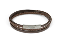 Tateossian Unisex Fettuccine Multi Strand Bracelet in brown - women's jewelry