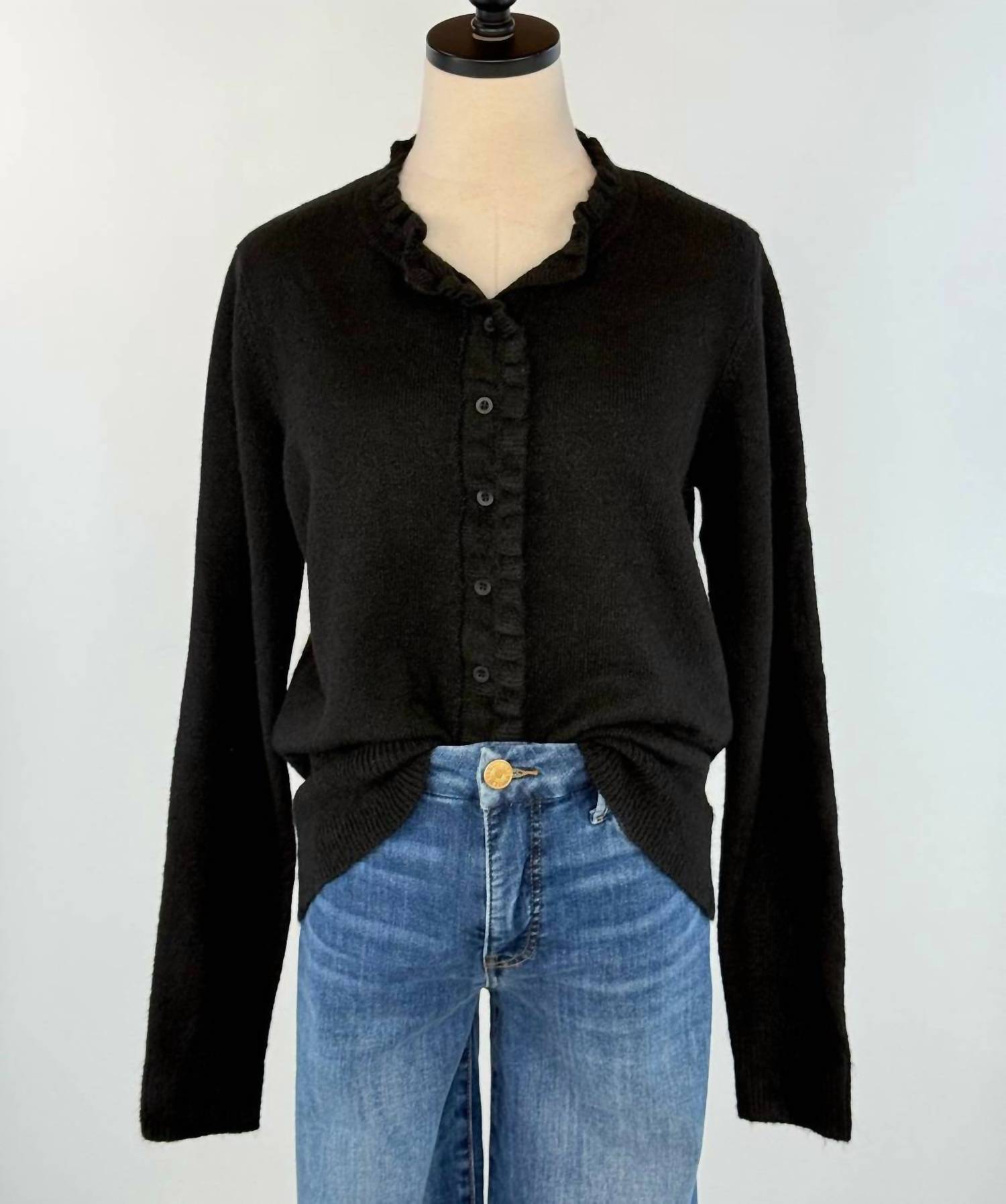 Entro - Women's Midnight Ruffle Cardigan