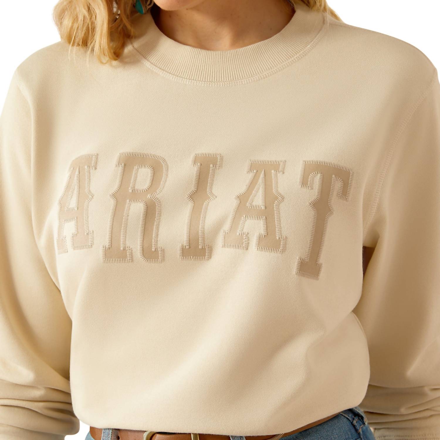 ARIAT Essential Crew Sweatshirt in summer sand - women's top - view 4