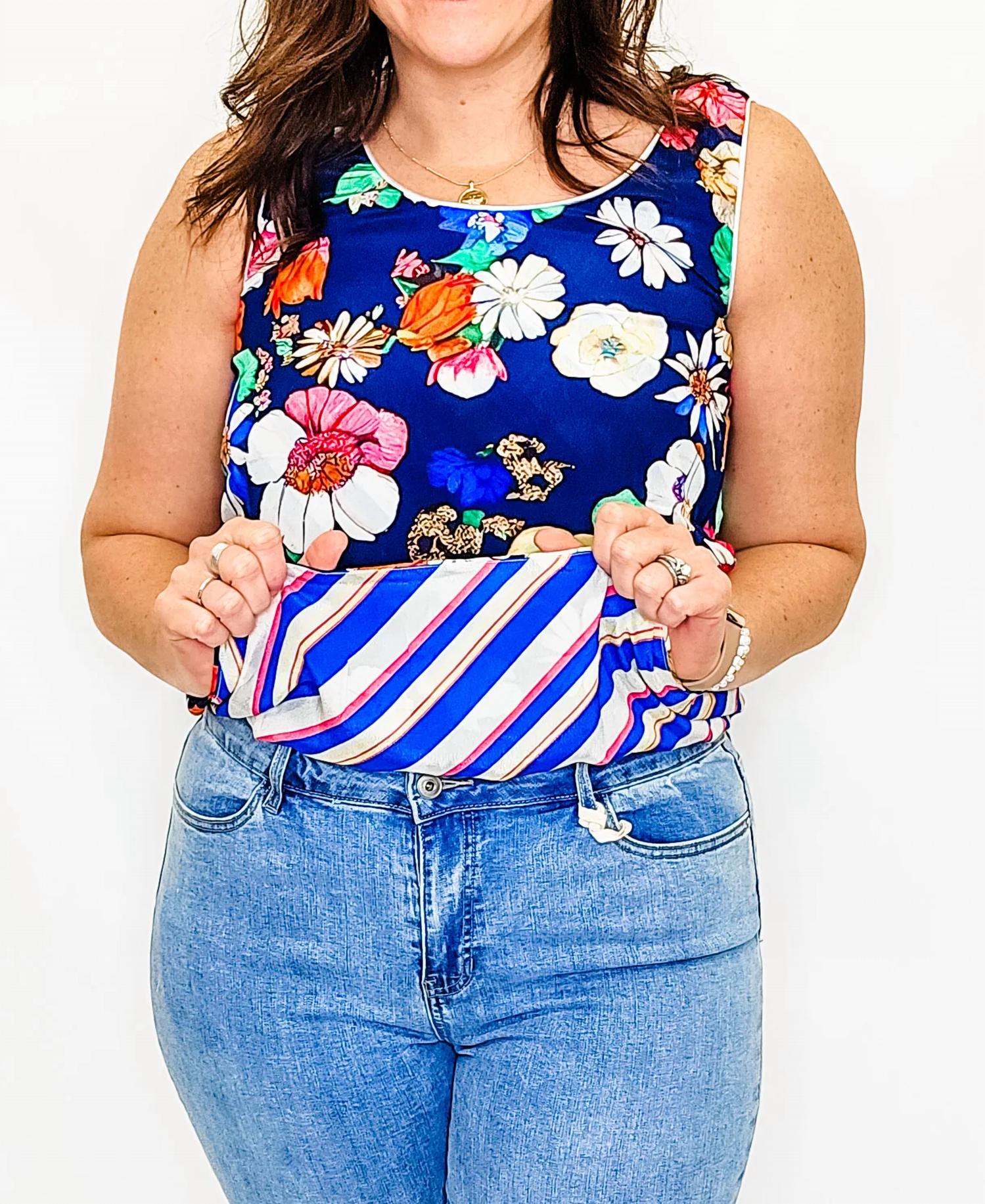 CHARLIE B Reversible Cami Top in gardenia - women's shirt - detail view