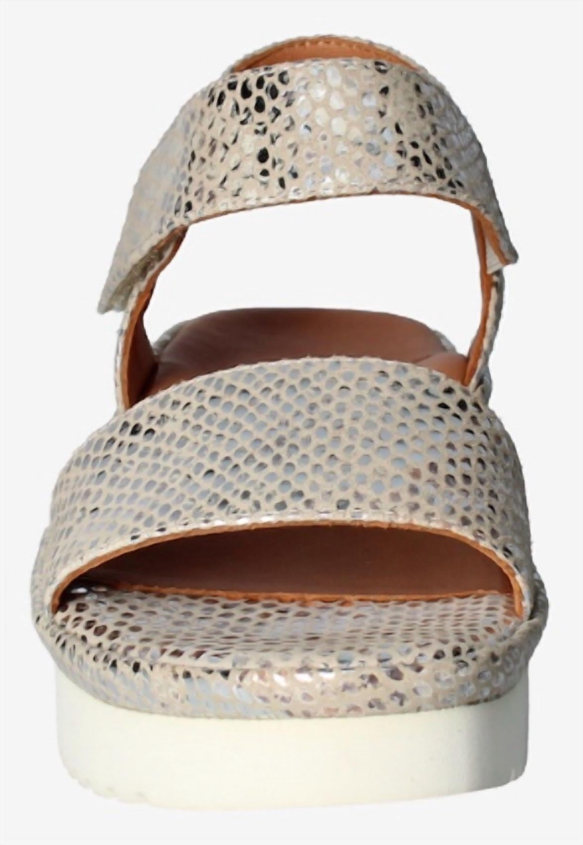 L'amour Des Pieds Women's Snake Abrilla Sandals in silver gold - women's sandal - view 4