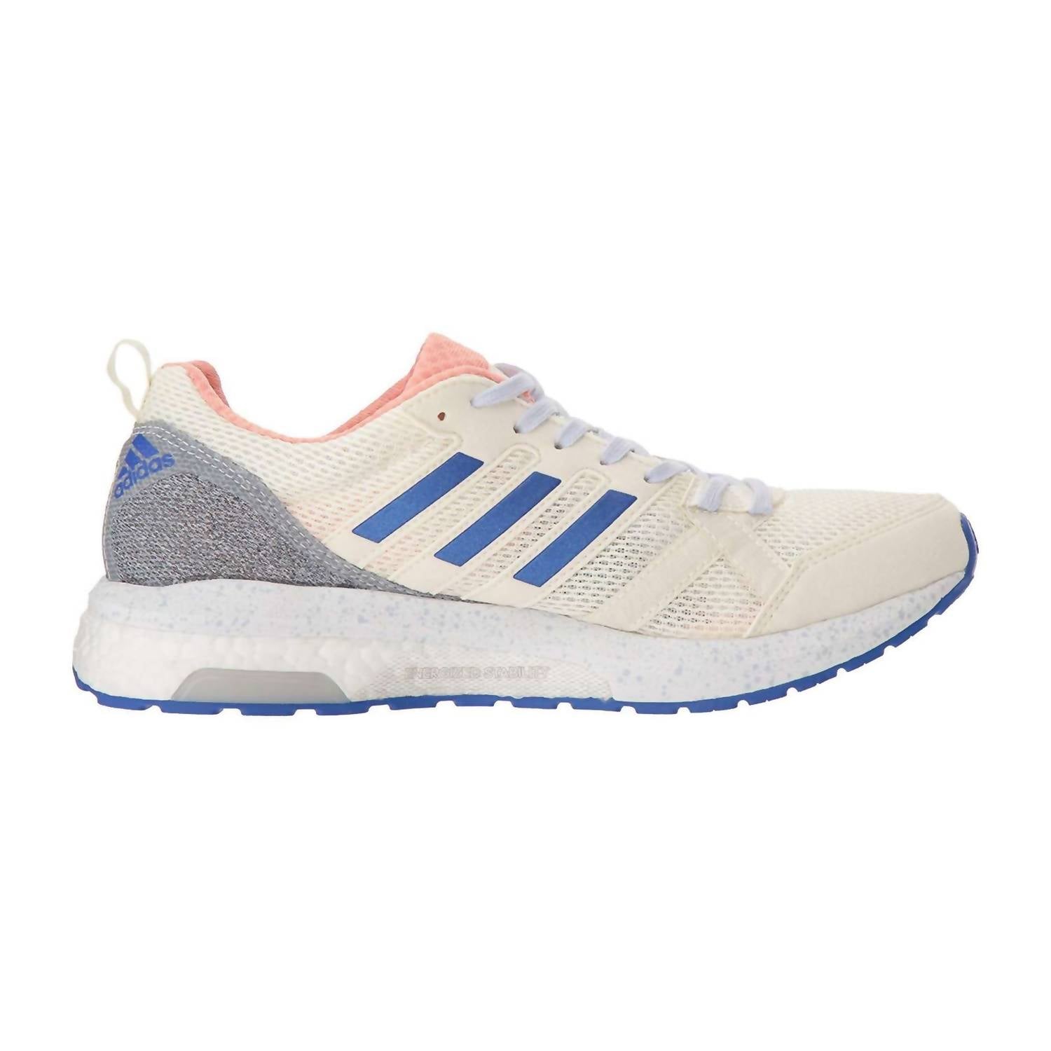 adidas Women's Adizero Tempo 9 Running Shoes in hi res orange hi res blue - women's shoe - detail view