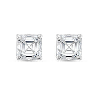 Diana M Jewels - 6.00 Cts Lab Grown Asscher Cut Stud Earrings
