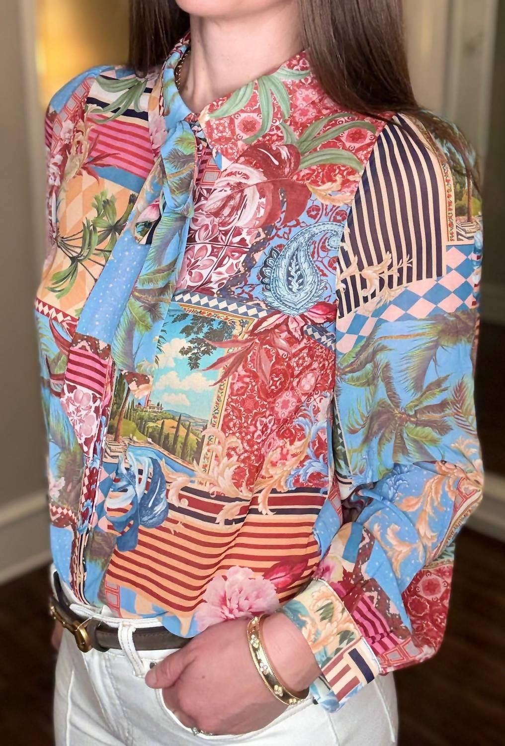 SUGARLIPS Melani Blouse in multi - women's blouse - detail view