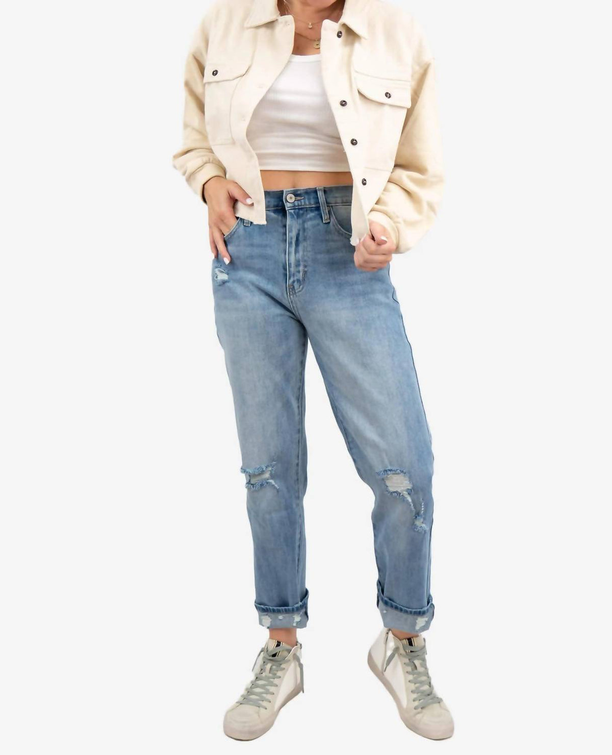 Kancan - Women's High Rise Mom Jeans