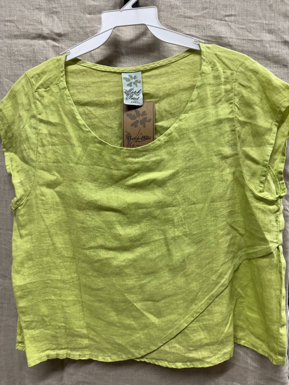 Match Point - Women's Linen Cap Sleeve Top