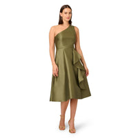 Adrianna Papell - One Shoulder Mikado Midi Dress