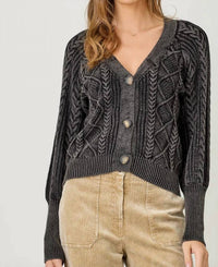 Mystree - Mixed Weave Sweater Cardigan