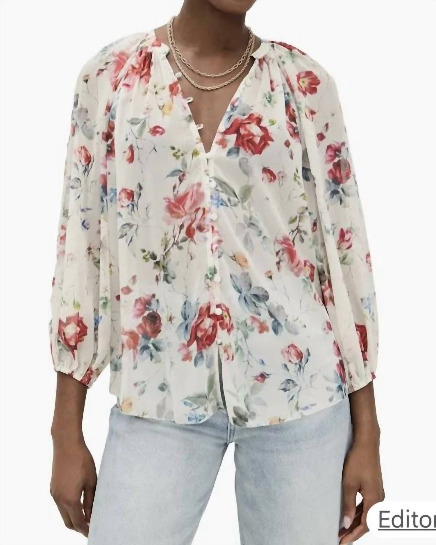 L'Agence - Teagan Floral Print Blouse