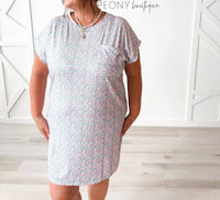 Haptics - Olivia Floral Ribbed T Dress