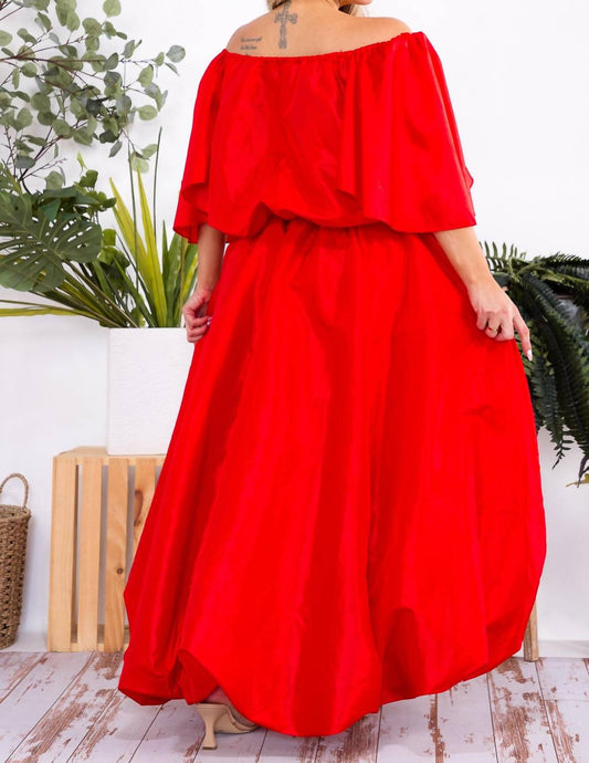 Karen Kane - Off The Shoulders Top And Hi-lo Skirt Set