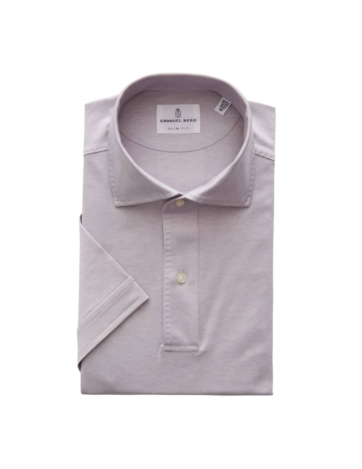 Emanuel Berg - Men's Textured Jacquard Polo