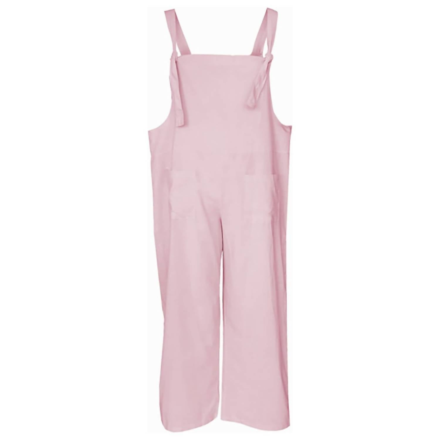 Bucketlist - V-back Oversized Solid Double Brushed Romper