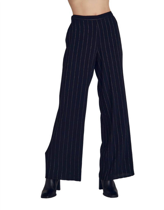 Bella Dahl - Lurex Stripe Wide Leg Pants