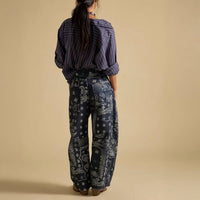 Free People - Good Luck Printed Barrel Pants