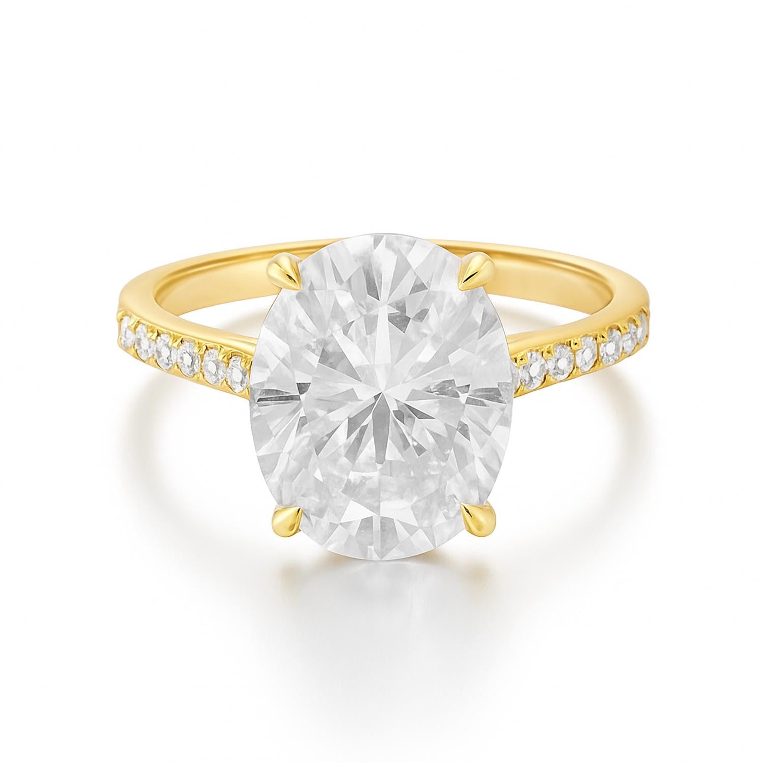 Allyanna Gifts - Women's Oval Pave Moissanite Ring