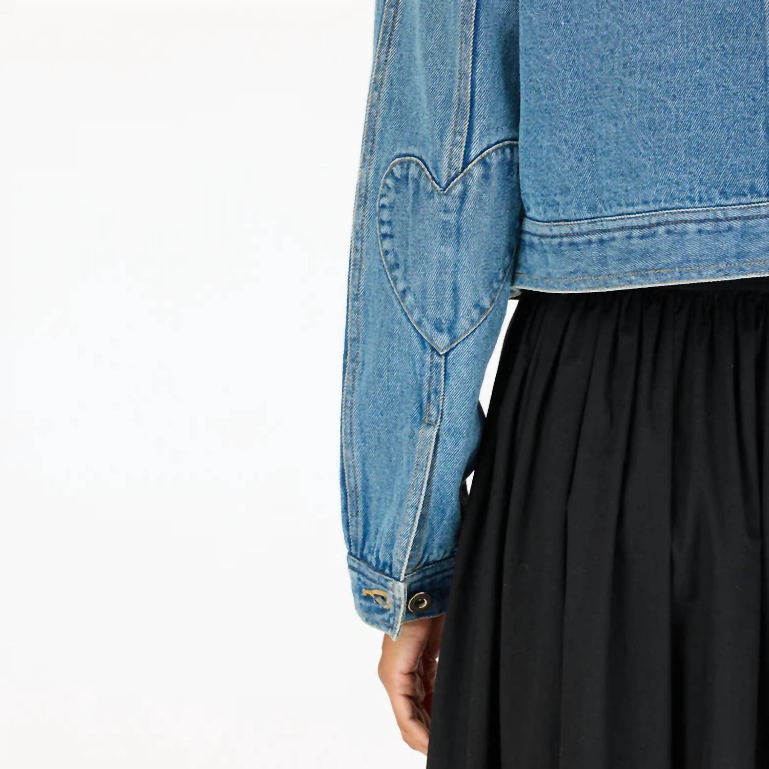 KERRI ROSENTHAL True Denim Jacket in blue - women's jacket - view 4