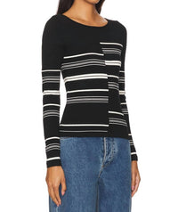 STEVE MADDEN Joanne Sweater in black multi - women's sweater - detail view