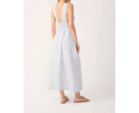 Dress To - Lurex Stripe V-neck Cotton Maxi Dress