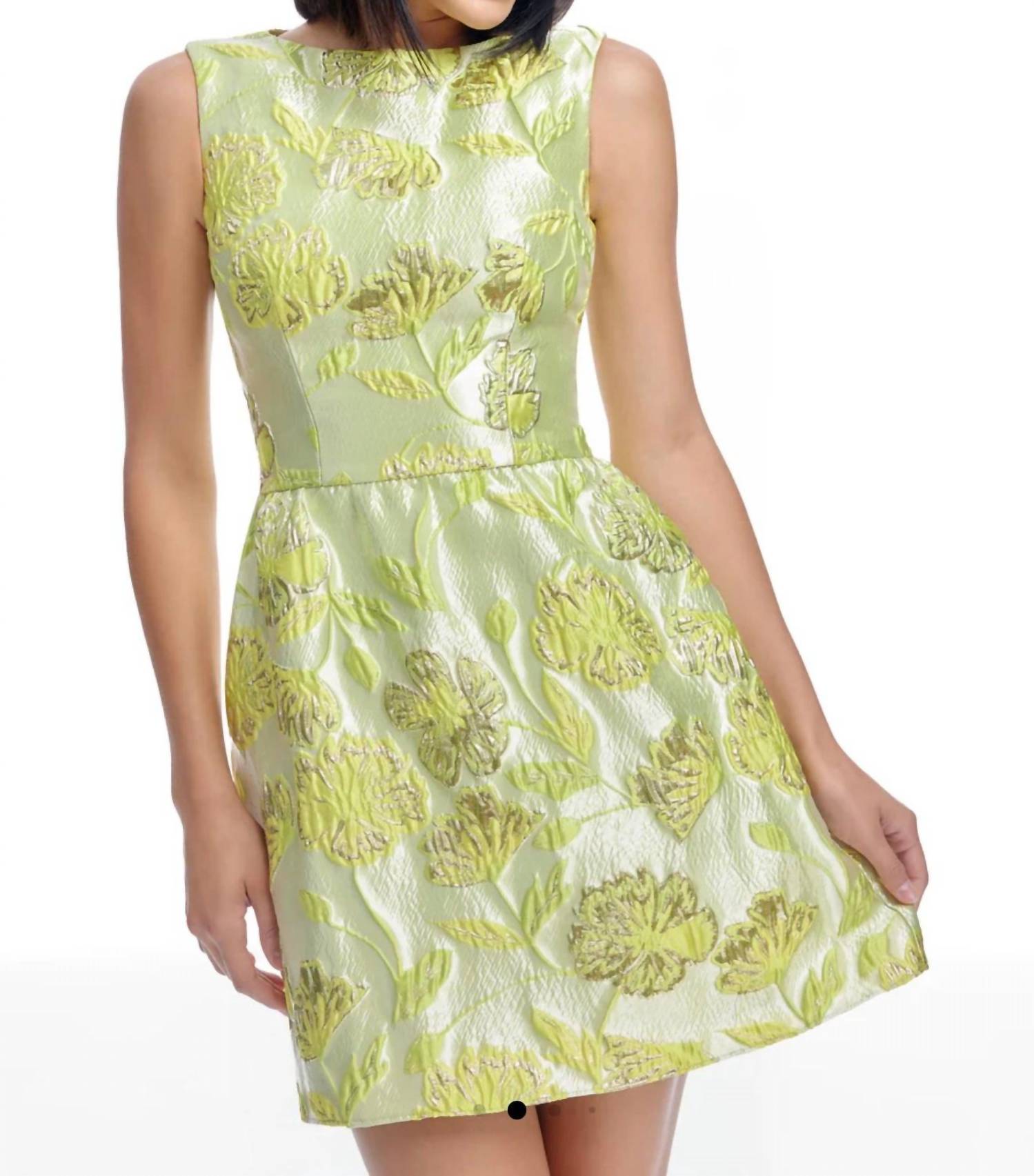 Dress The Population - Jackie Metallic Floral Jacquard Mini Dress