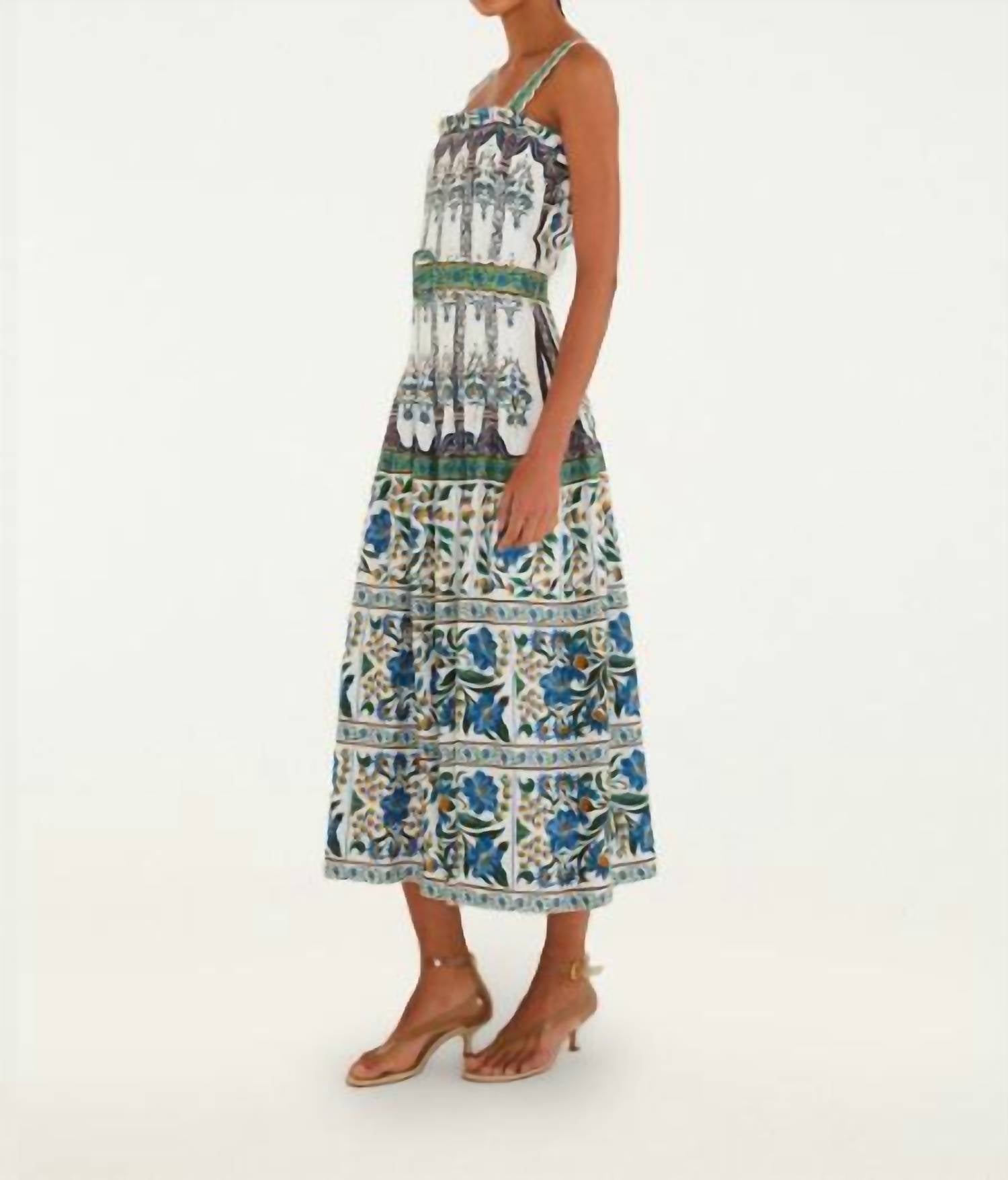 Farm Rio - Manoela Belted Lenzing Ecovero Euroflax Maxi Dress