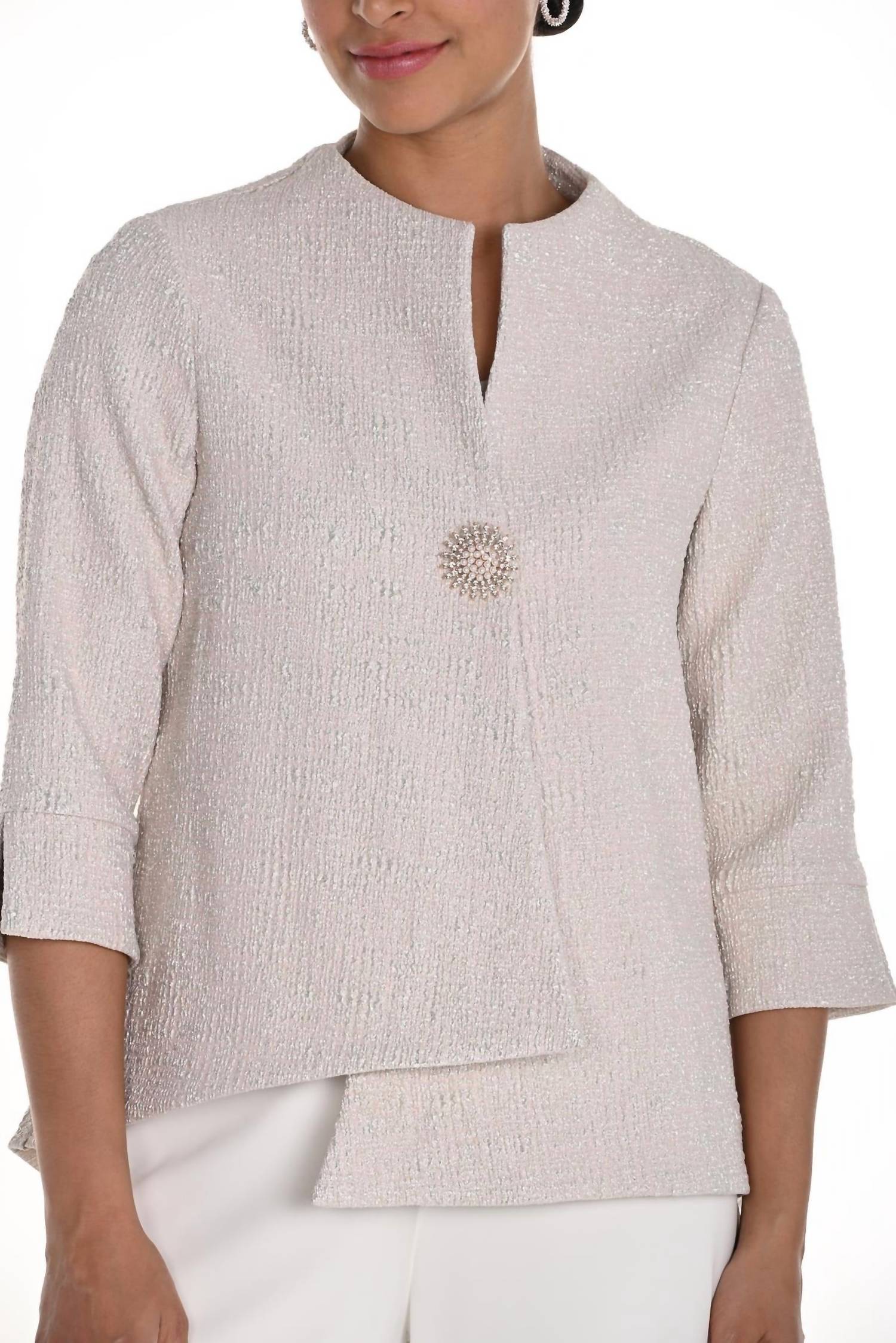 Frank Lyman - Textured Shimmery Swing Jacket