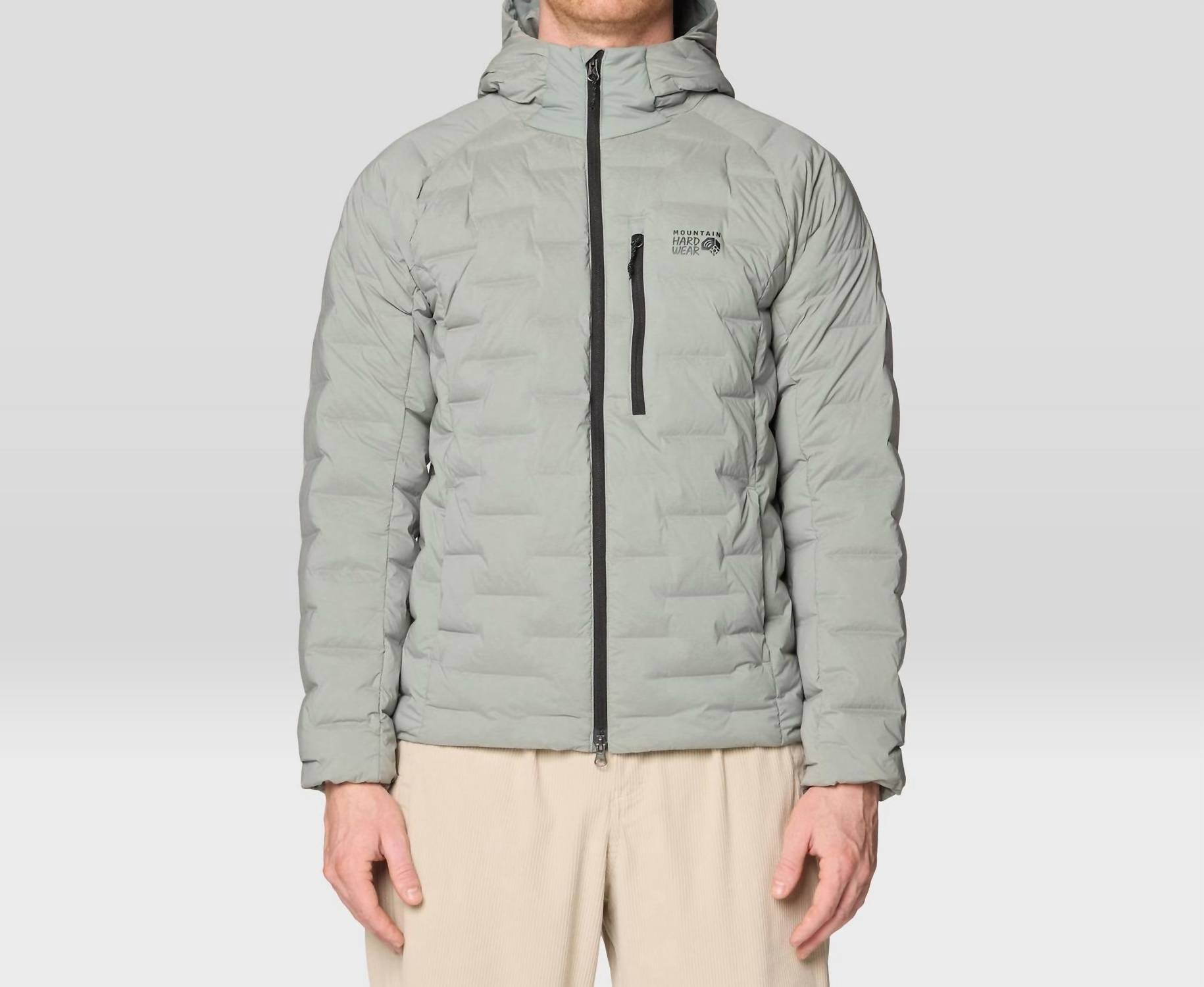 Mountain Hardwear Stretchdown Hoody in wet stone - men's jacket