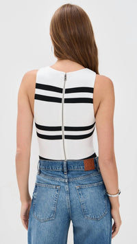 Alice + Olivia - Rothy Sleeveless Crewneck Sculpt Bodysuit
