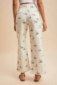 Anniewear - Mallard Duck Wide Leg Denim