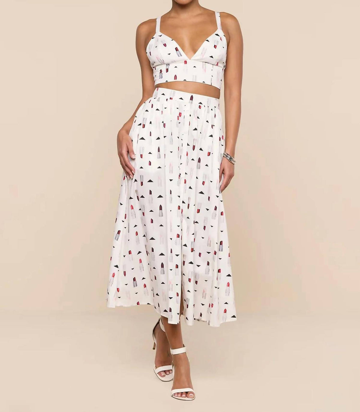 L'Agence - Women's Seina Poplin Midi Skirt