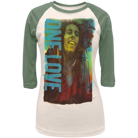 Bob Marley - Women's Love Juniors Raglan Tee