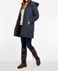 Dubarry Women's Galway Country Boot in navy brown - women's shoe - detail view