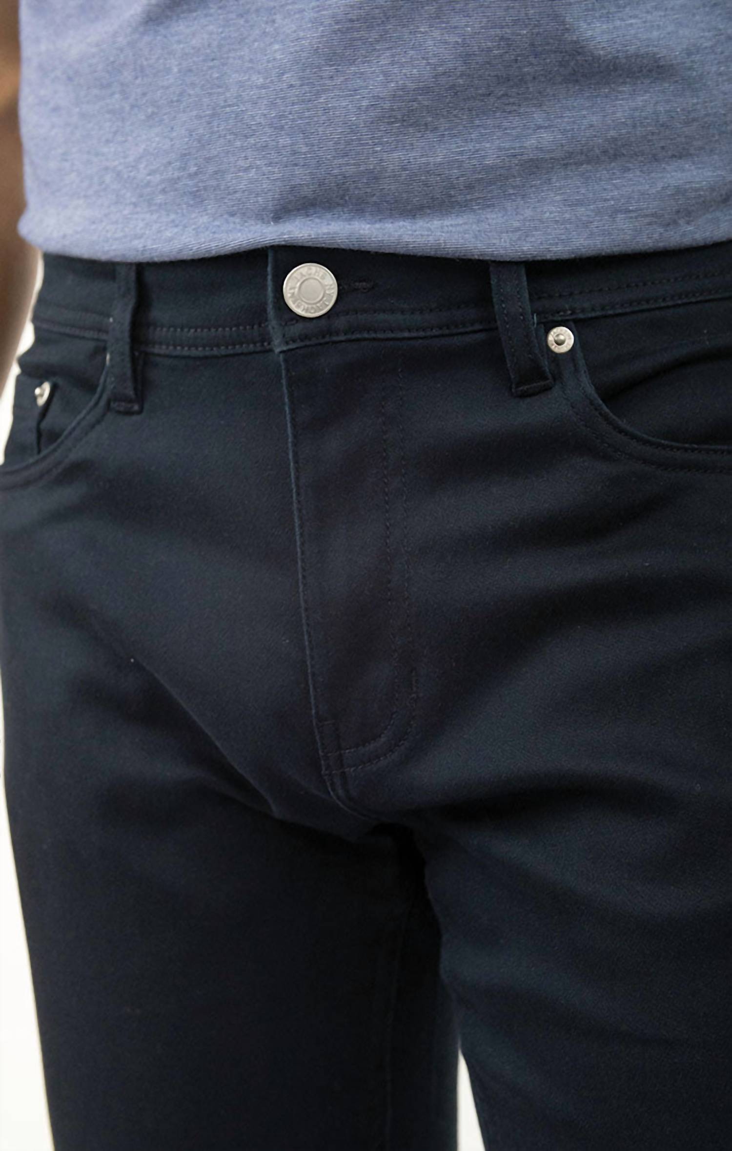 JACHS NEW YORK Straight Fit 5 Pocket Summer Commuter Pants in black - men's pants - view 4