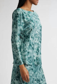 Lafayette 148 - Bateau Neck Dolman Sleeve Stretch Silk Blouse