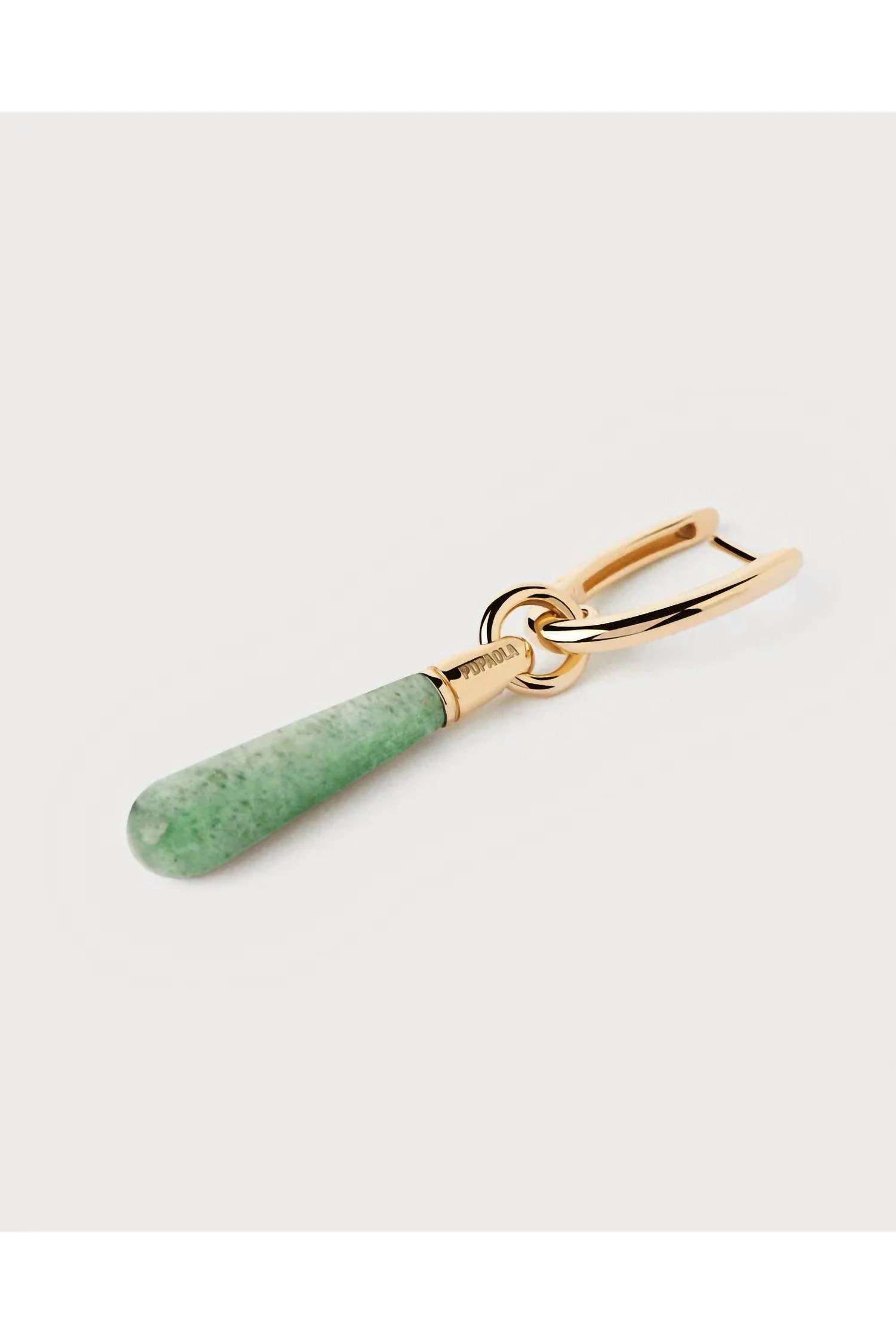 Pdpaola - Women's Aventurine Large Pendant Earring