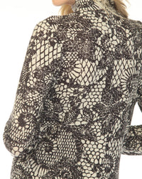 Joseph Ribkoff - Floral High Neck Knit Top