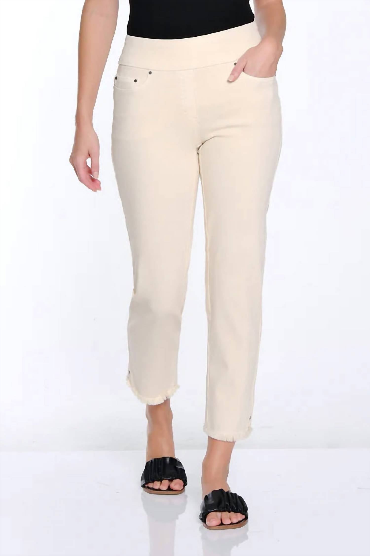 Multiples - Fringe Hem Ankle Pant