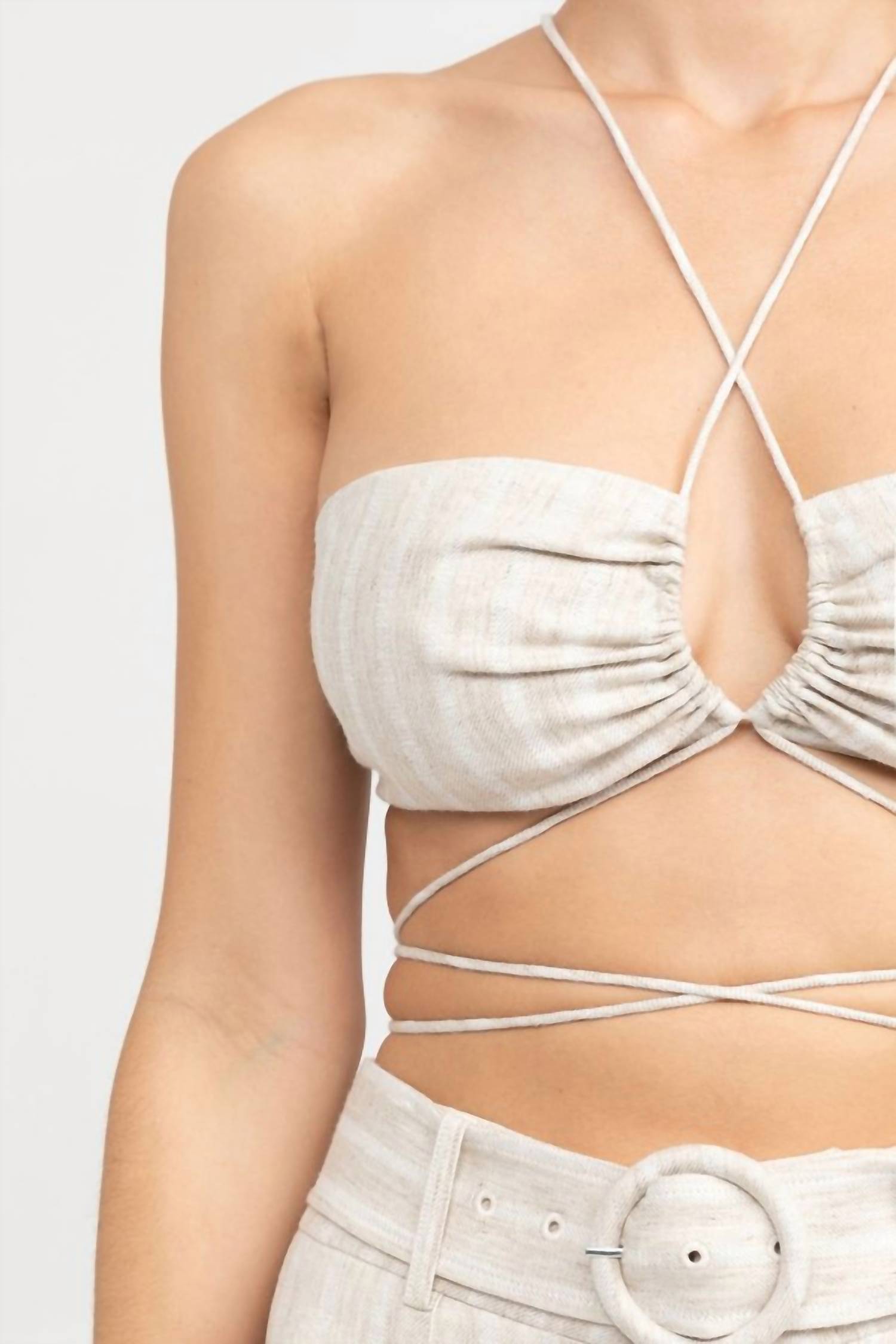 Significant Other - Zola Striped Halter Top