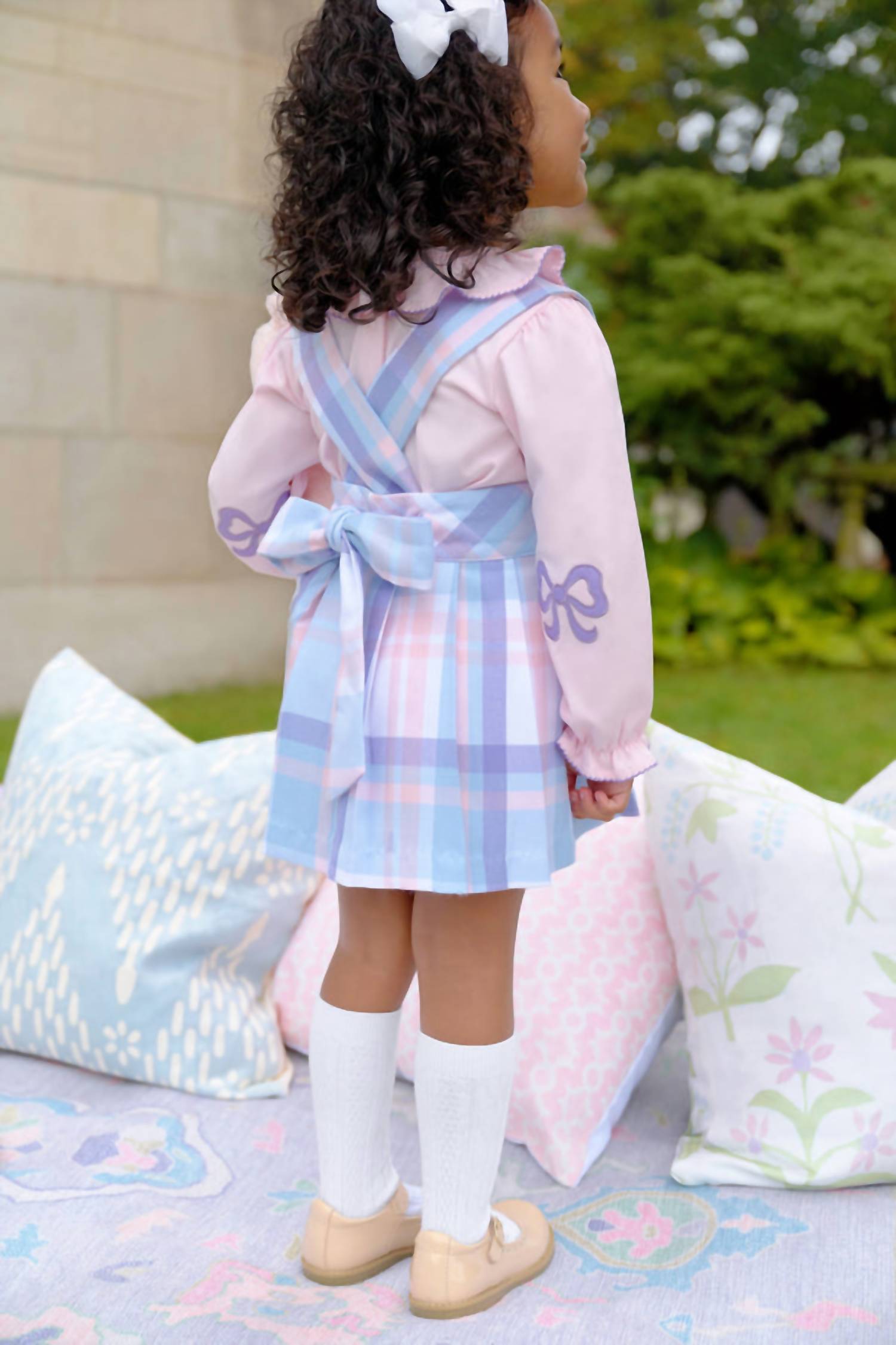 The Beaufort Bonnet Company - Girls Long Sleeve Ramona Ruffle Shirt