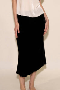 STARKx Farah Velvet Skirt in black - women's skirt