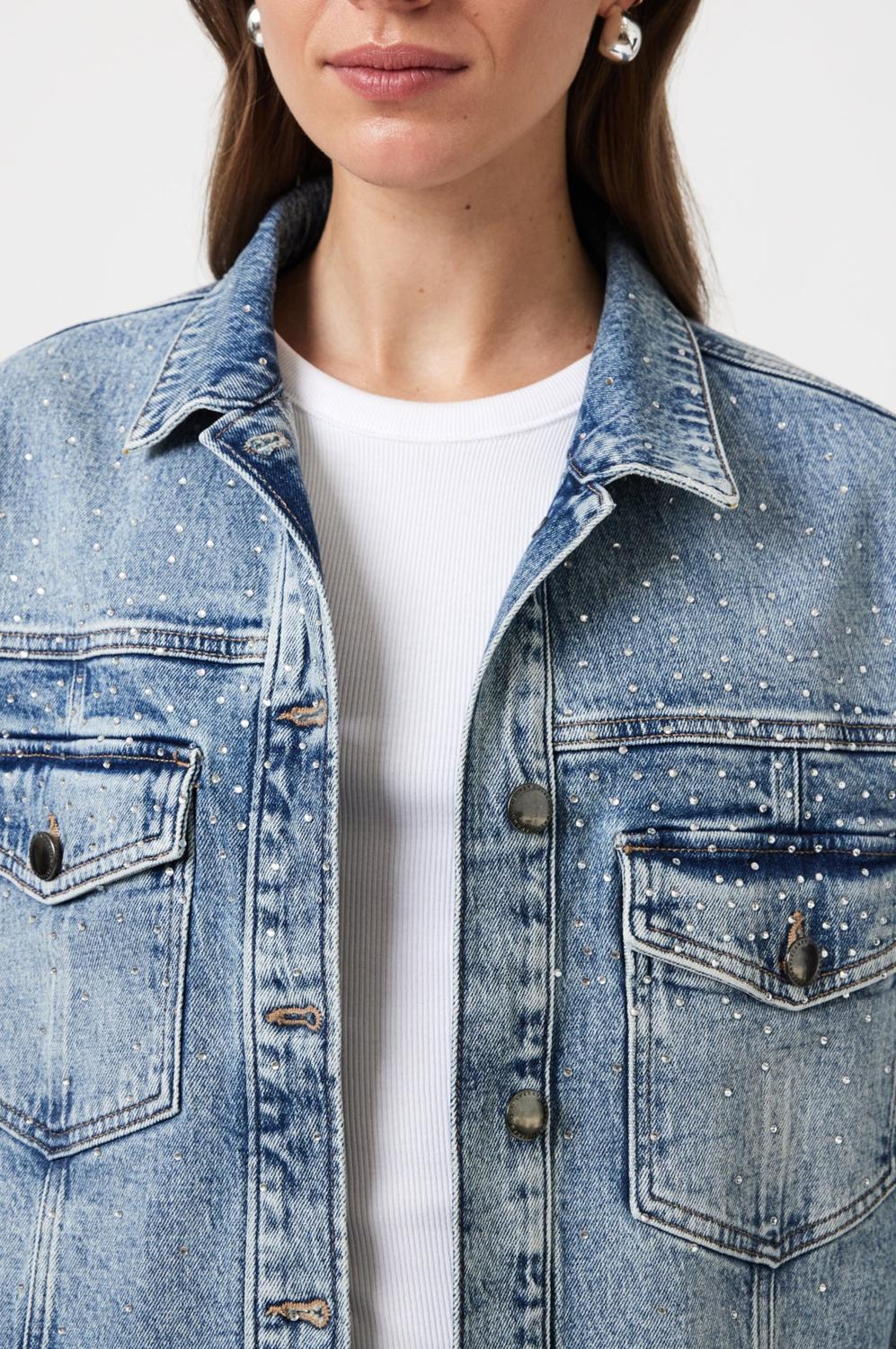 Mavi - Thalia Shiny Mid Denim Jacket