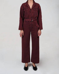 ETICA Larsen Utility Jumpsuit in red - women's pants