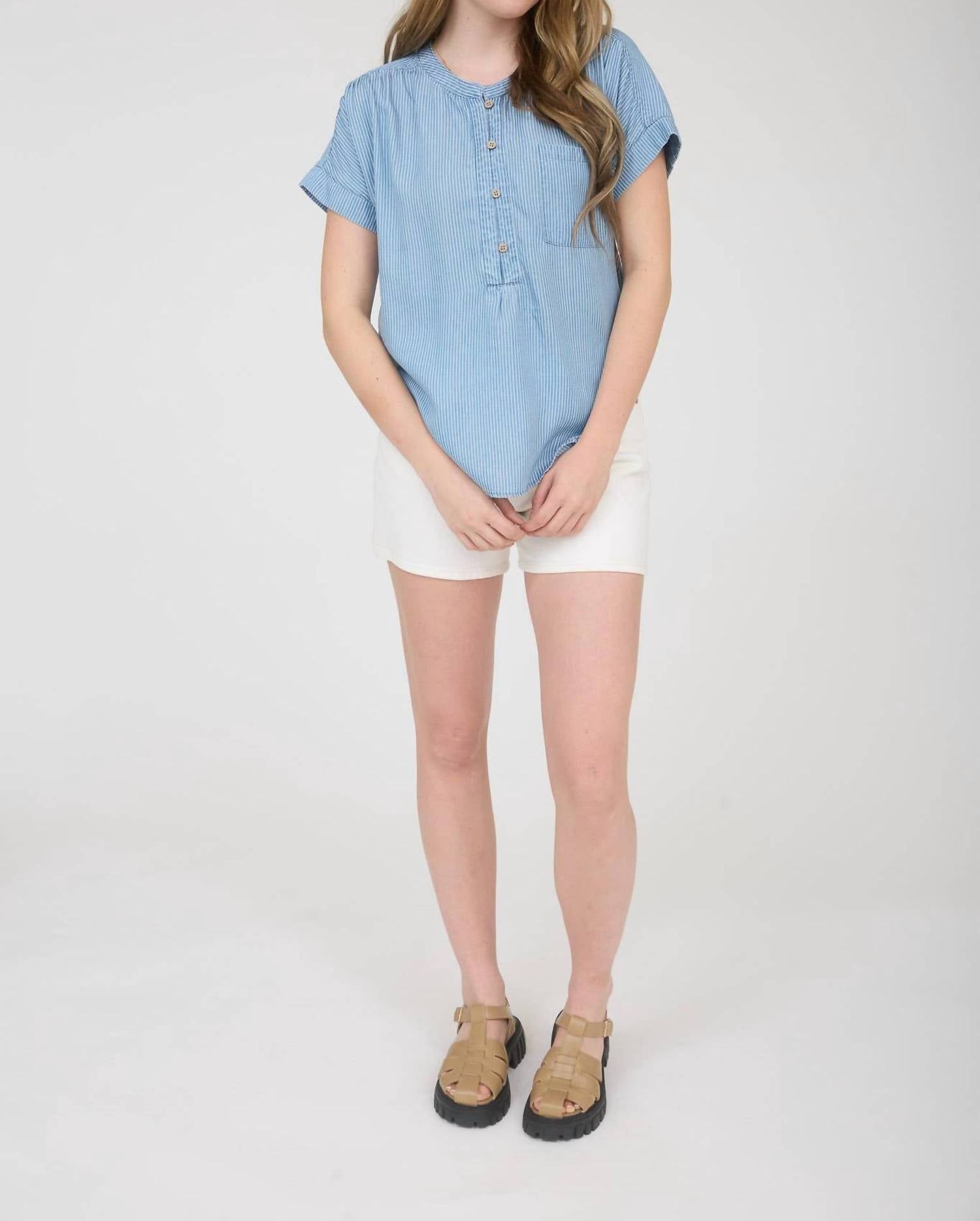 Blu Pepper - Seabreeze Stripe Henley Top