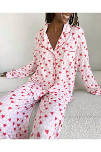Splendid Candy Heart Pajama Set in pink - women's sleepwear - detail view
