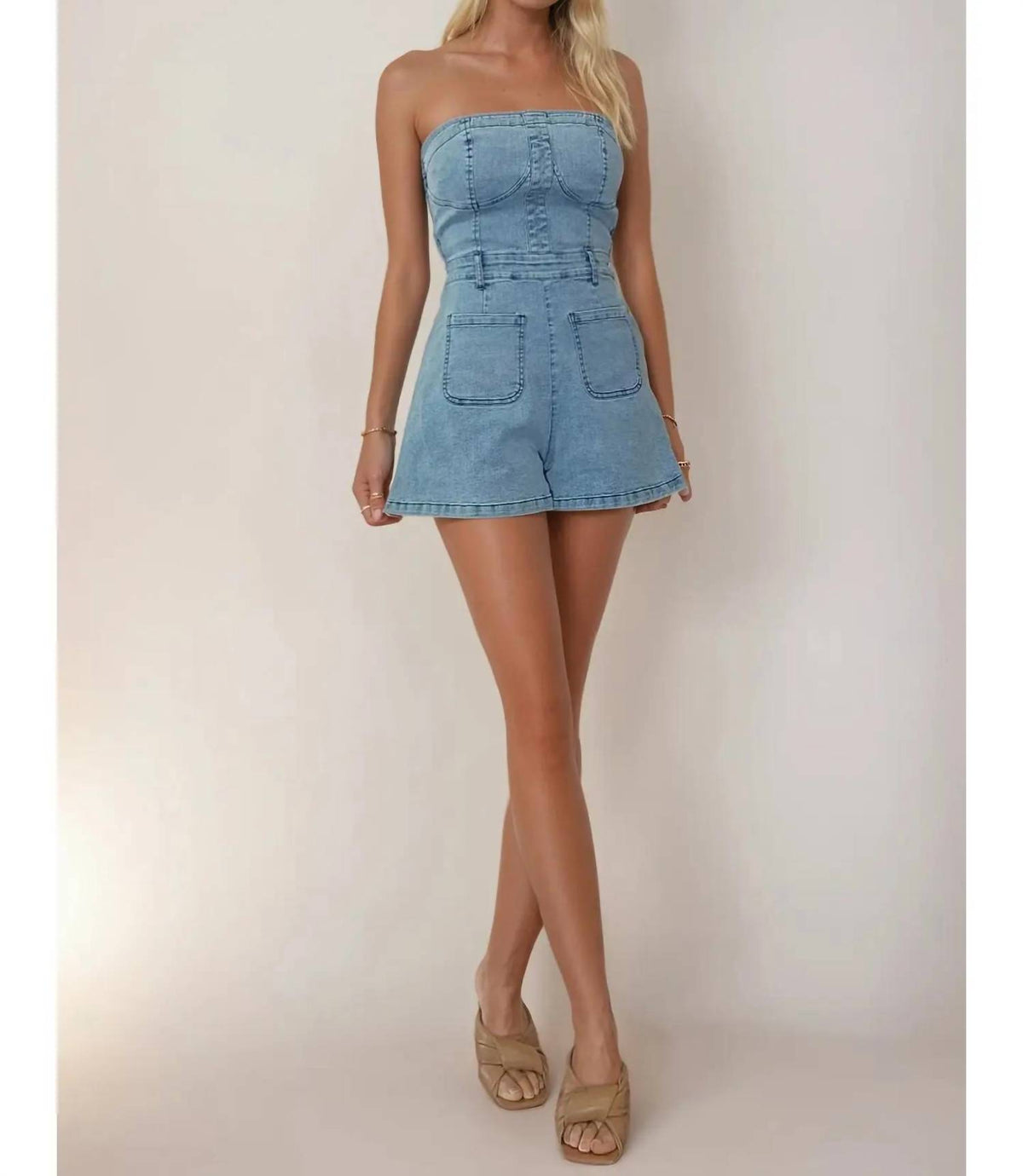 Wisteria Lane - Darling Strapless Romper