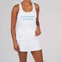 Swinton Women's Kitchen's Closed Performance Tank in white - women's tank top