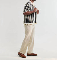 Wax London - Porto Stripe Crochet Knitted Shirt